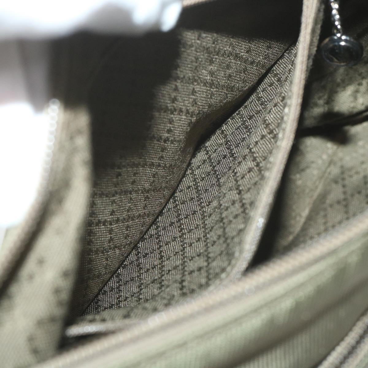 GUCCI Bamboo Shoulder Bag Nylon Khaki 000 0509 200159  ar10785