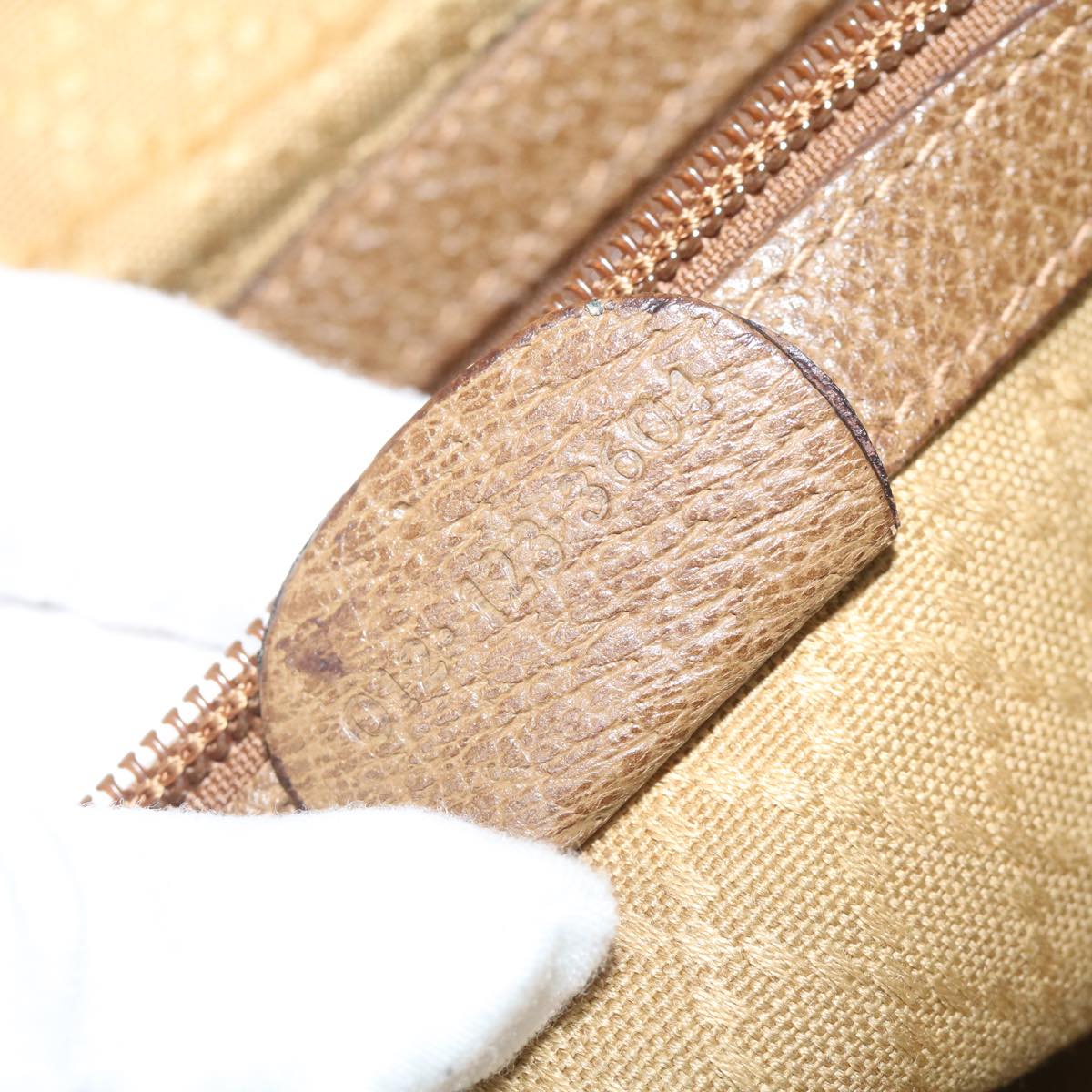 GUCCI Boston Bag Canvas Beige 012 123 3604  ar10892