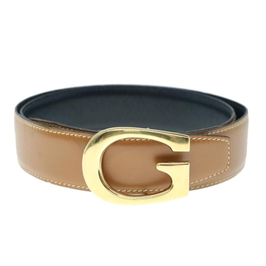 GUCCI Belt Leather 29.1""-31.1"" Brown  ar10893
