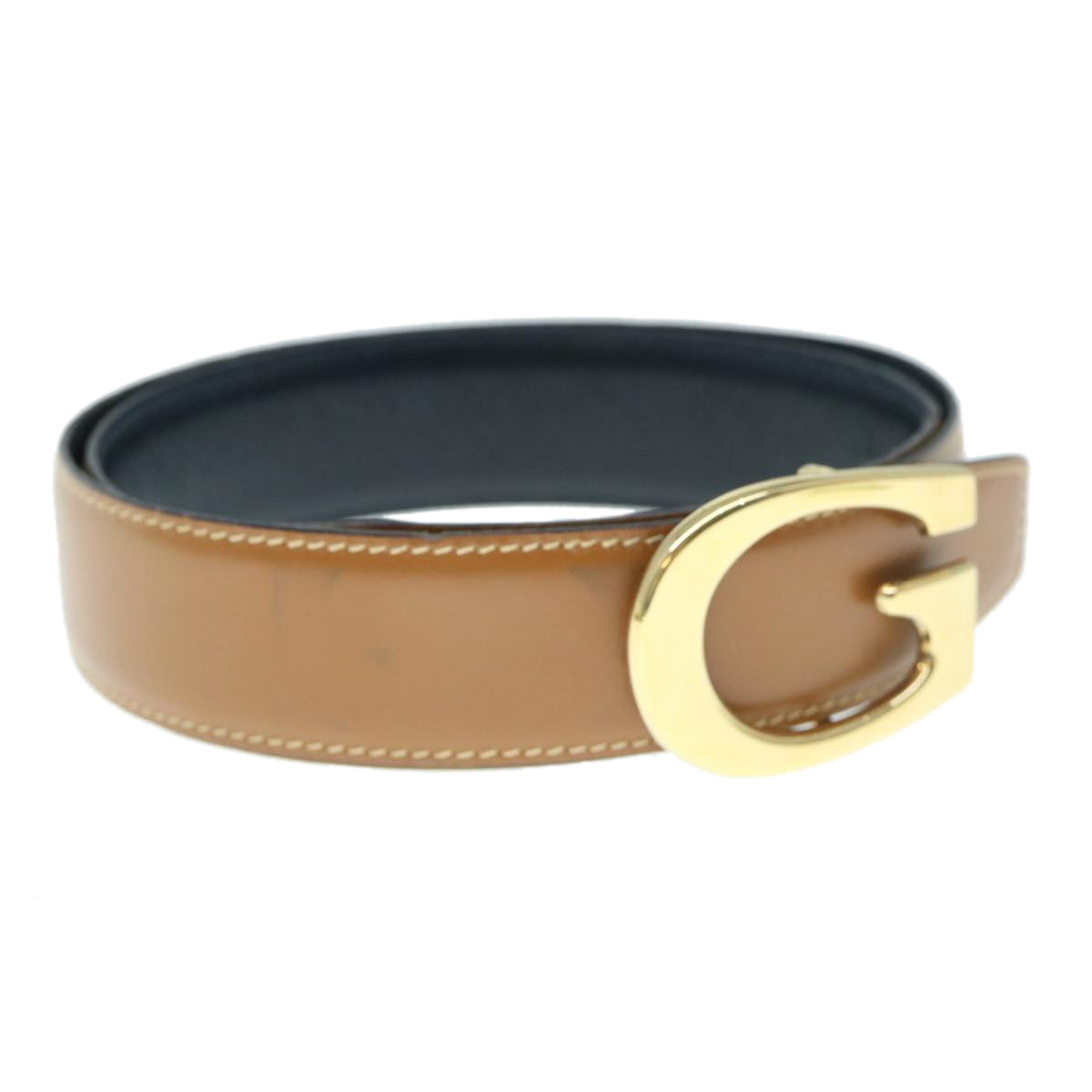 GUCCI Belt Leather 29.1""-31.1"" Brown  ar10893