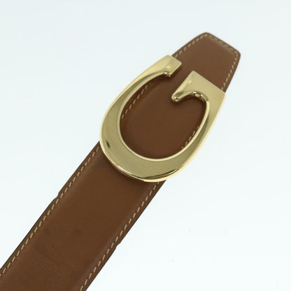 GUCCI Belt Leather 29.1""-31.1"" Brown  ar10893