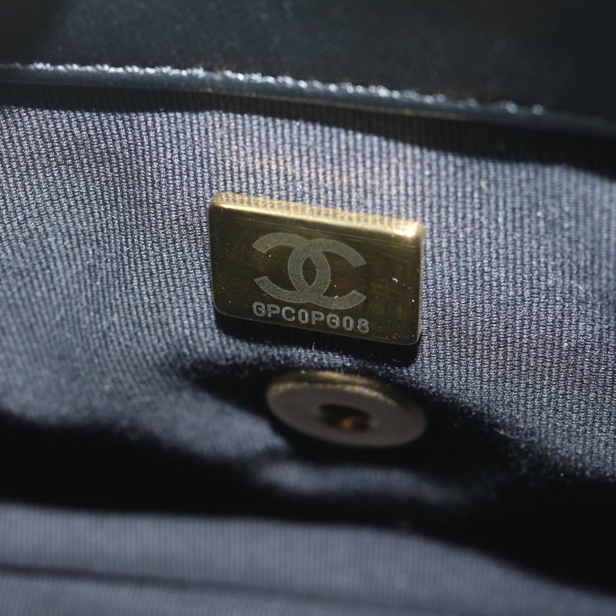 CHANEL Matelasse Turn Lock Chain Shoulder Bag Lamb Skin Black CC ar11105A