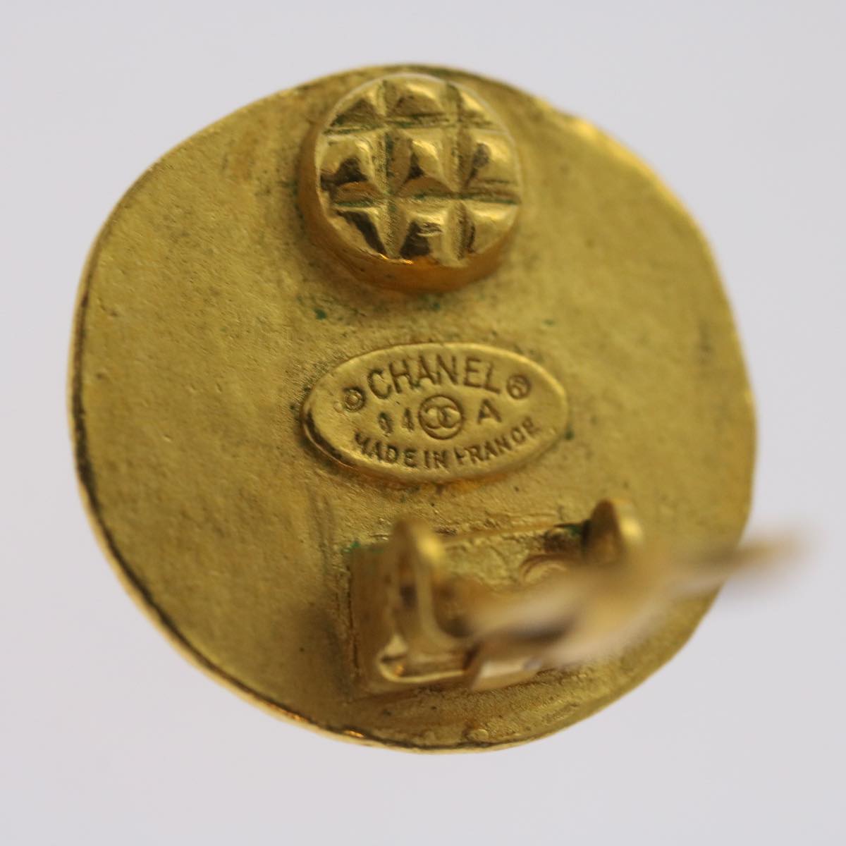 CHANEL Triple Coco Earring Gold CC ar11464B