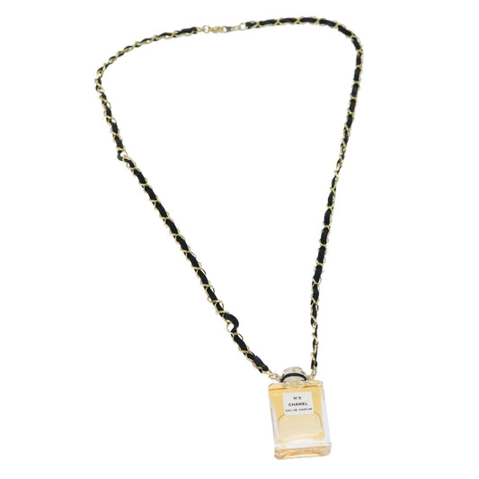 CHANEL Perfume Necklace Gold CC ar11600B