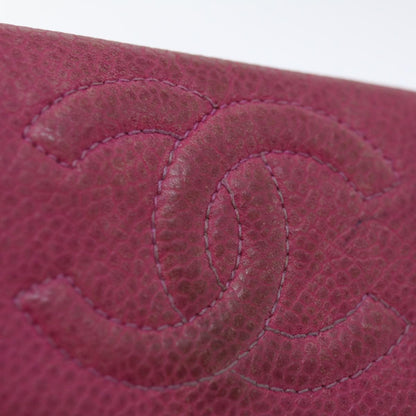 CHANEL COCO Mark Coin Purse Caviar Skin Pink CC ar11706
