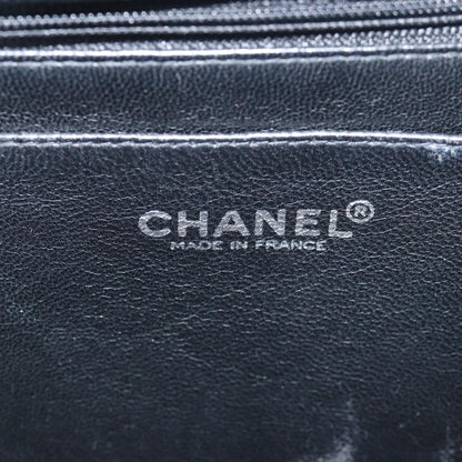 CHANEL Matelasse 30 Turn Lock Chain Bag Caviar Skin Black CC ar11992A