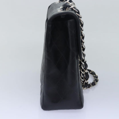 CHANEL Matelasse 30 Turn Lock Chain Bag Caviar Skin Black CC ar11992A