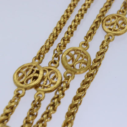 CHANEL COCO Mark Necklace metal Gold CC ar12350