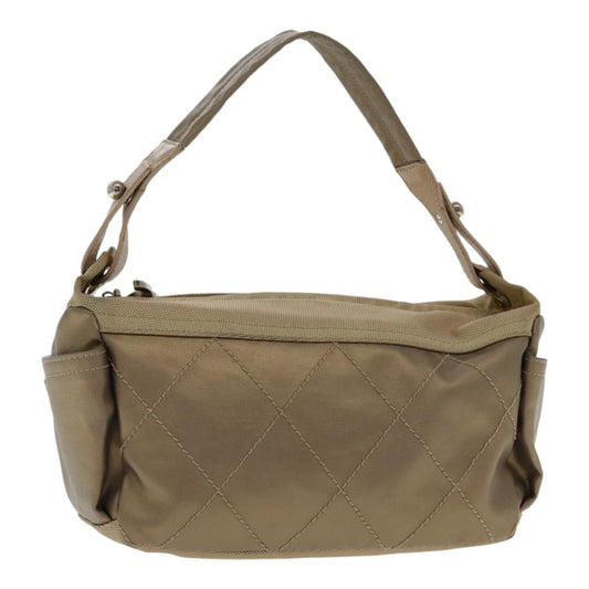 CHANEL Paris Biarritz Shoulder Bag Coated Canvas Gold Tone CC ar12598