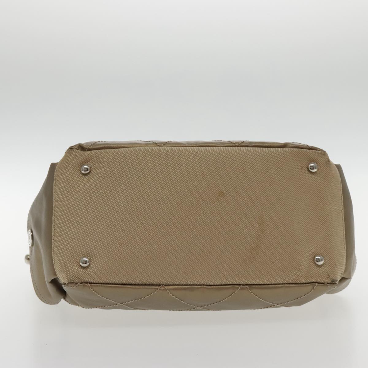 CHANEL Paris Biarritz Shoulder Bag Coated Canvas Gold Tone CC ar12598