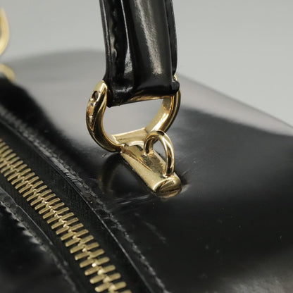 GUCCI Bamboo Vanity Hand Bag Patent 2way Black 000 3270 0323  ar12726