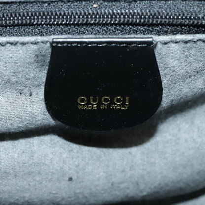 GUCCI Bamboo Vanity Hand Bag Patent 2way Black 000 3270 0323  ar12726
