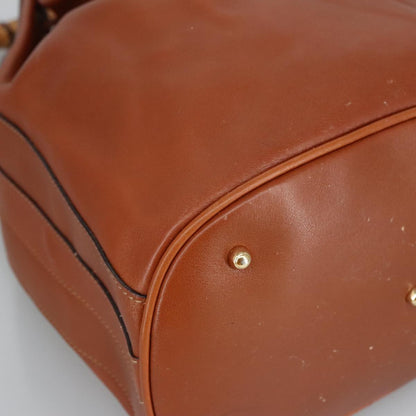 GUCCI Bamboo Hand Bag Leather 2way Brown  ar12794