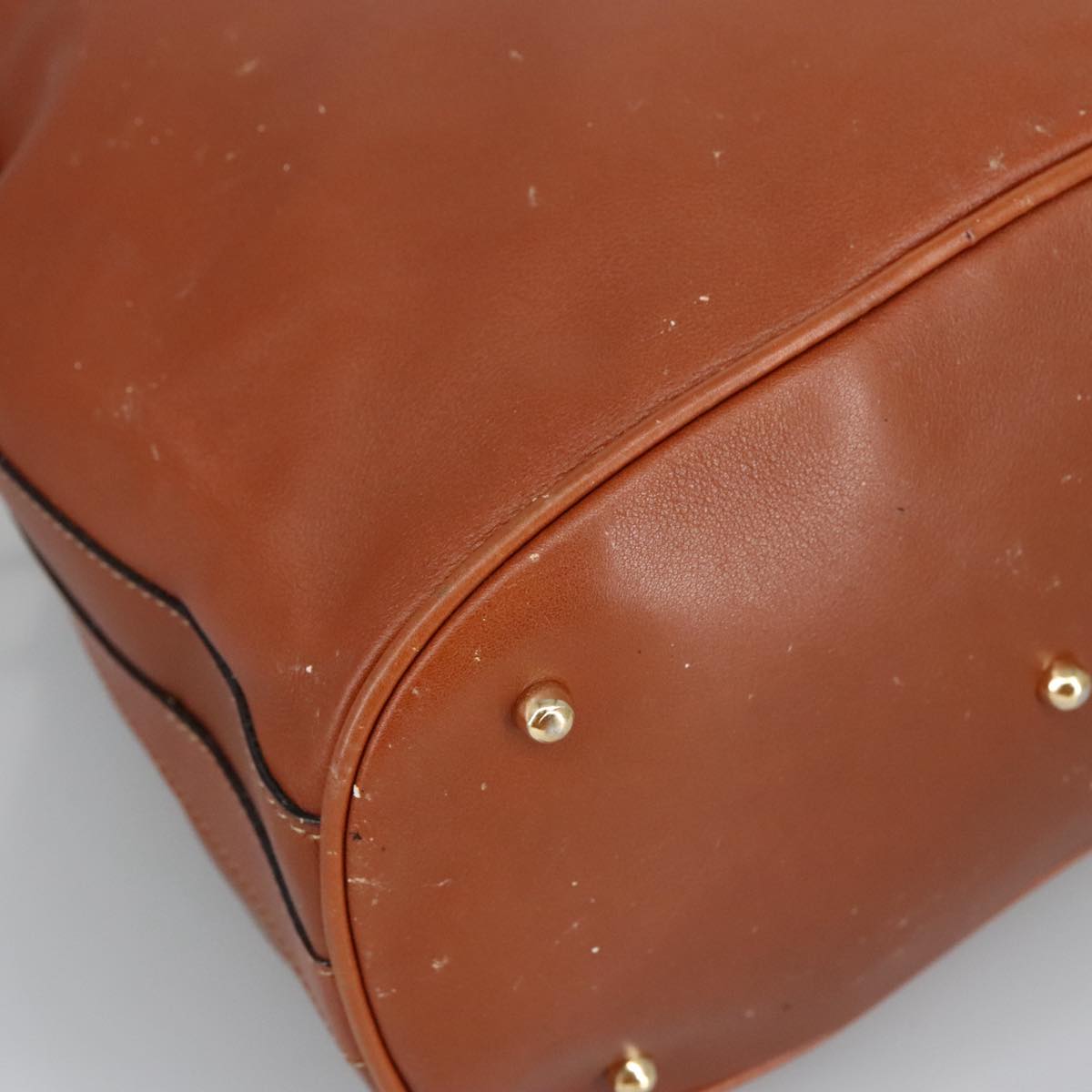 GUCCI Bamboo Hand Bag Leather 2way Brown  ar12794