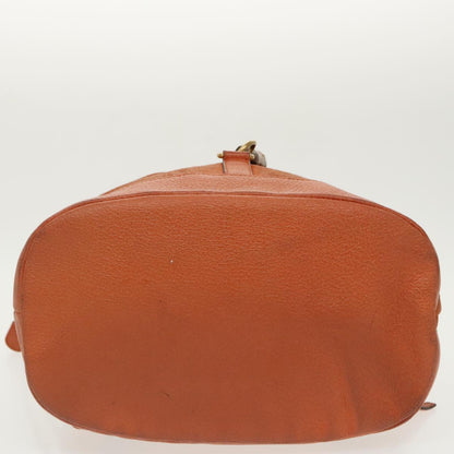 GUCCI Bamboo Backpack Suede Leather Orange  ar12817