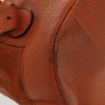 GUCCI Bamboo Backpack Suede Leather Orange  ar12817