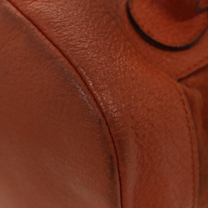 GUCCI Bamboo Backpack Suede Leather Orange  ar12817