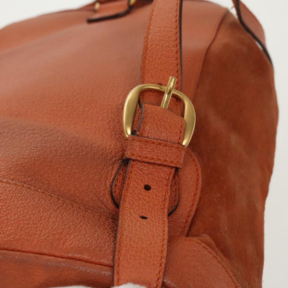 GUCCI Bamboo Backpack Suede Leather Orange  ar12817