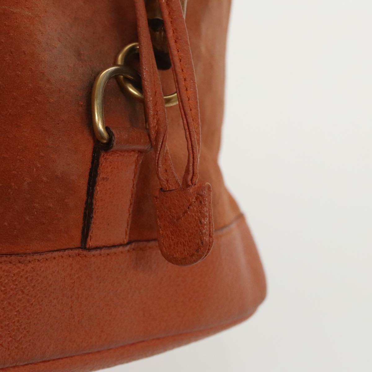 GUCCI Bamboo Backpack Suede Leather Orange  ar12817