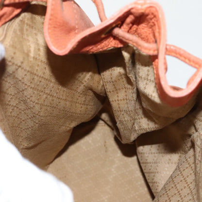GUCCI Bamboo Backpack Suede Leather Orange  ar12817