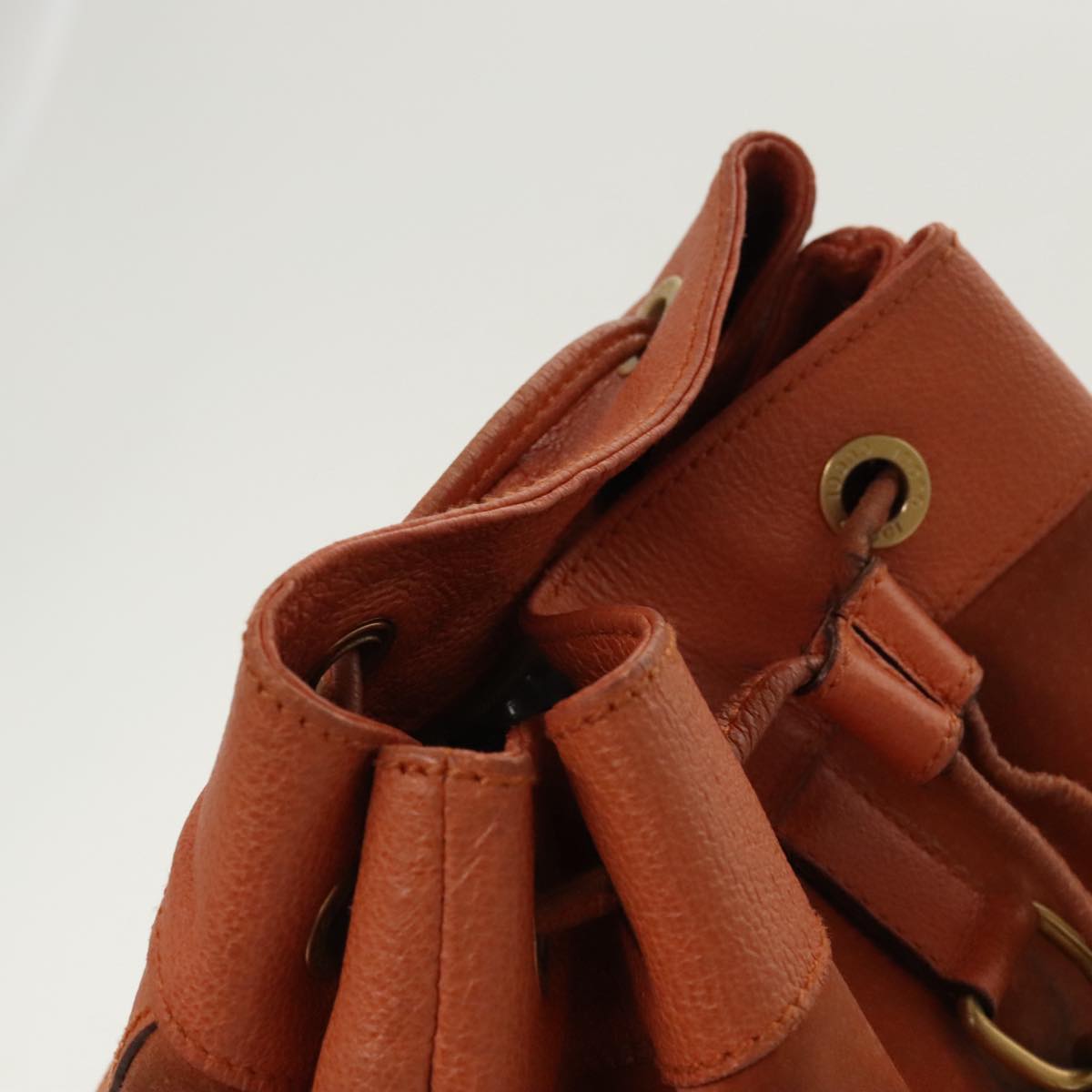 GUCCI Bamboo Backpack Suede Leather Orange  ar12817