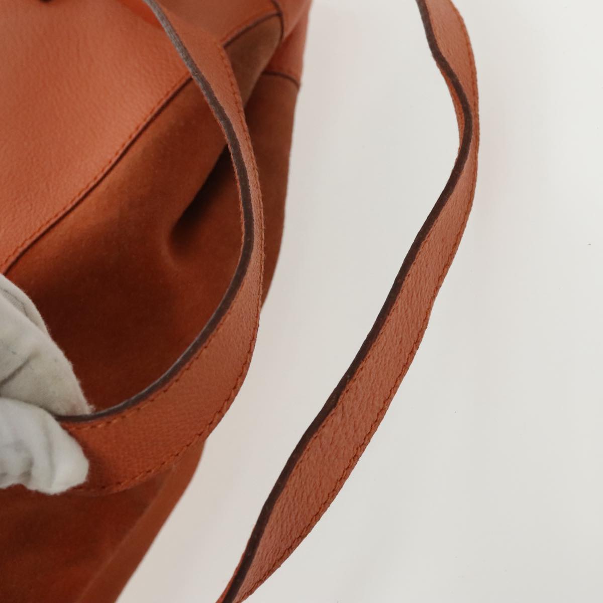 GUCCI Bamboo Backpack Suede Leather Orange  ar12817