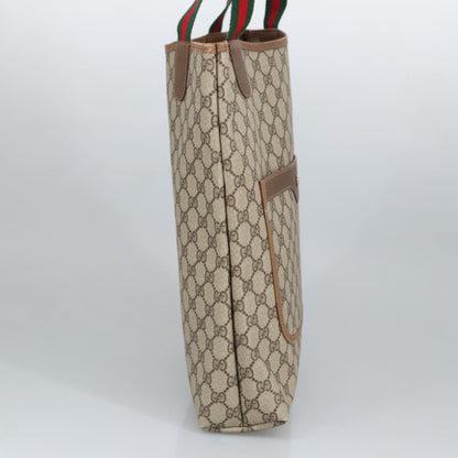 GUCCI GG Supreme Web Sherry Line Interlocking Tote Bag PVC Beige  ar12821