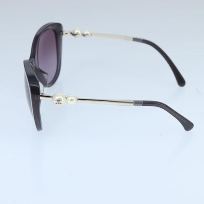 CHANEL Pearl Sunglasses plastic Purple CC ar12914