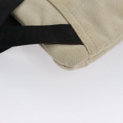 CHANEL Sports Shoulder Bag Canvas Beige CC ar13196