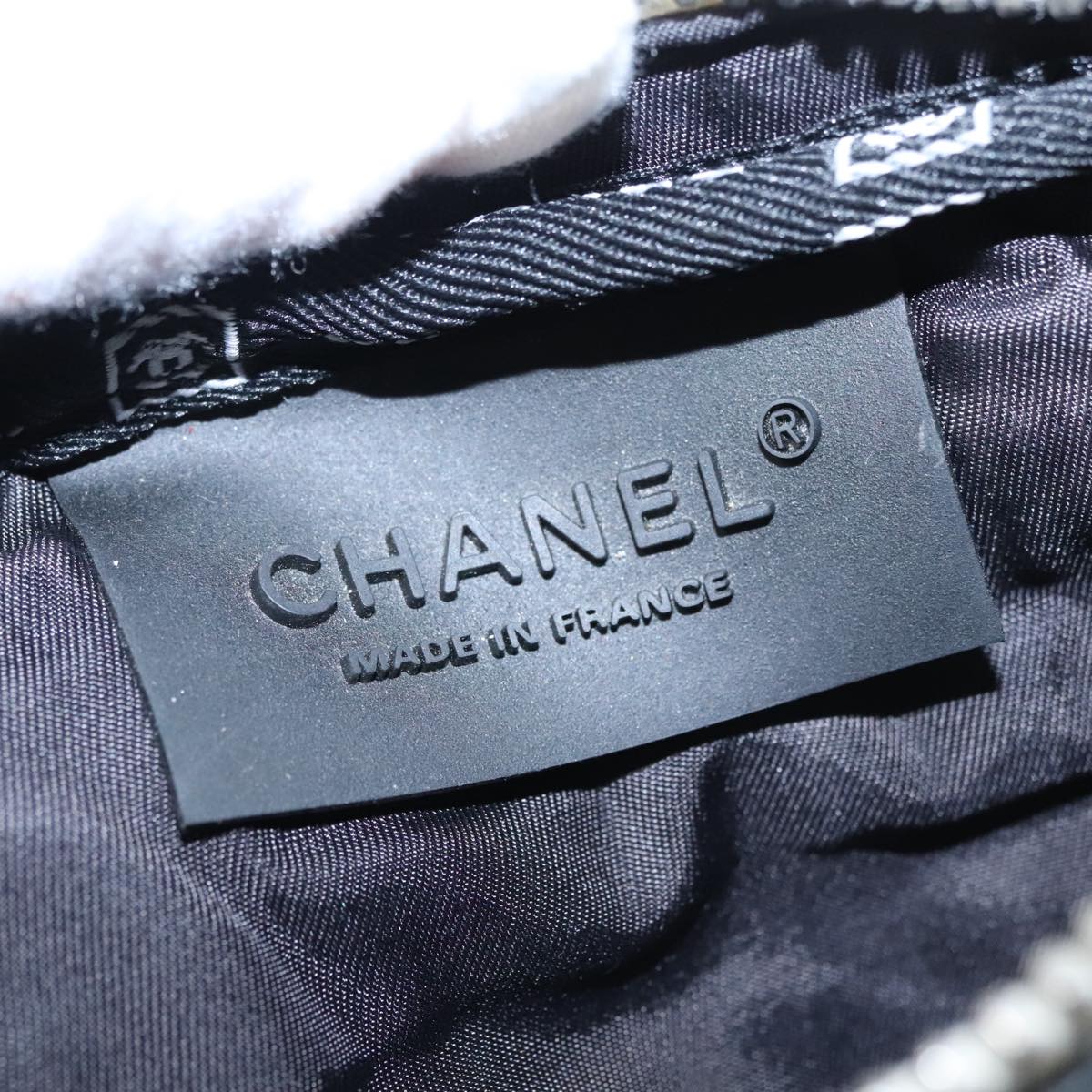 CHANEL Sports Shoulder Bag Canvas Beige CC ar13196