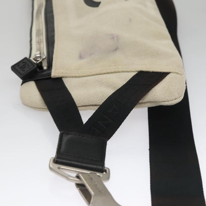 CHANEL Sports Shoulder Bag Canvas Beige CC ar13196