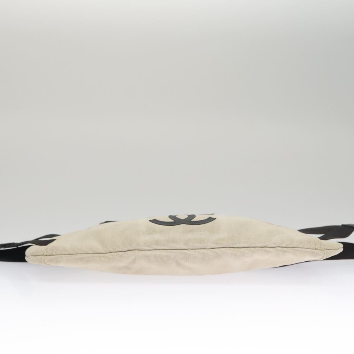 CHANEL Sports Shoulder Bag Canvas Beige CC ar13196