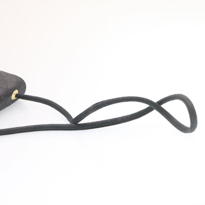 CHANEL Matelasse Shoulder Bag Lamb Skin Black Gold CC ar5310A