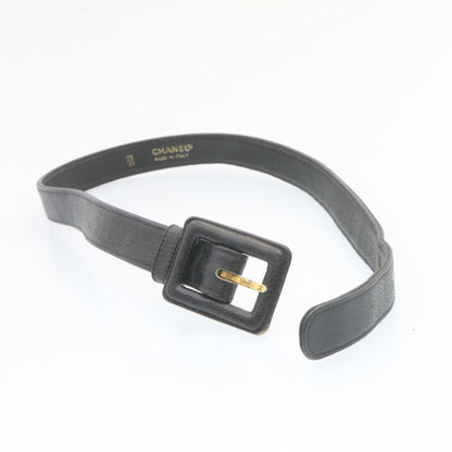 CHANEL Caviar Skin Waist Pouch Leather Black CC ar5893A