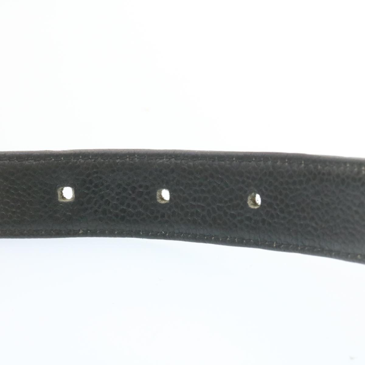 CHANEL Caviar Skin Waist Pouch Leather Black CC ar5893A