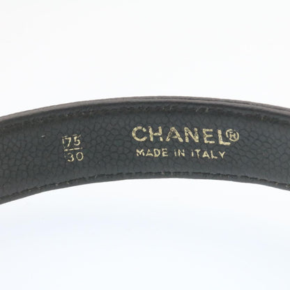 CHANEL Caviar Skin Waist Pouch Leather Black CC ar5893A