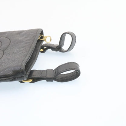 CHANEL Caviar Skin Waist Pouch Leather Black CC ar5893A