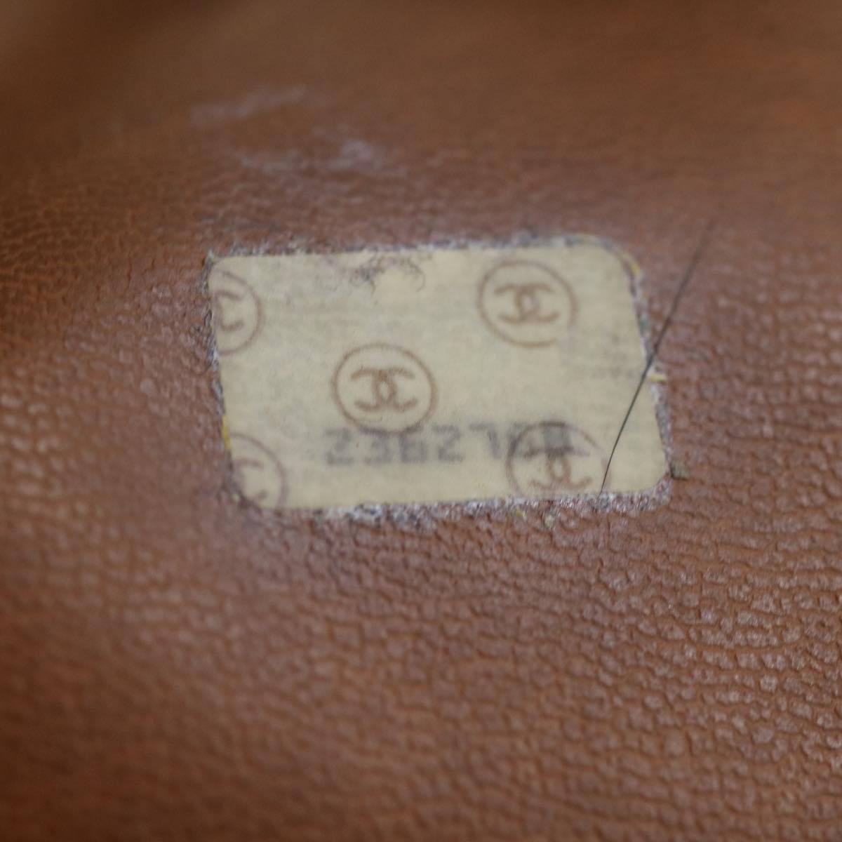 CHANEL Matelasse Chain Shoulder Bag Lamb Skin Brown CC ar8527