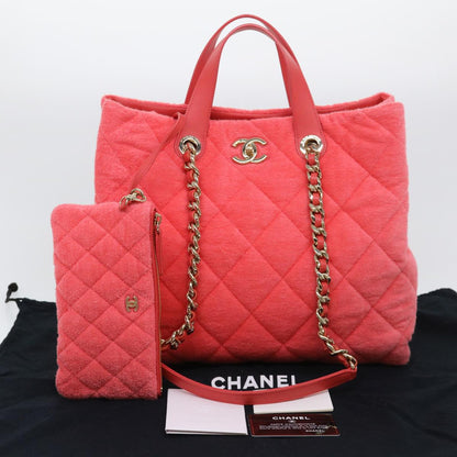 CHANEL Chain Hand Bag Pile 2way Pink CC ar9158SA