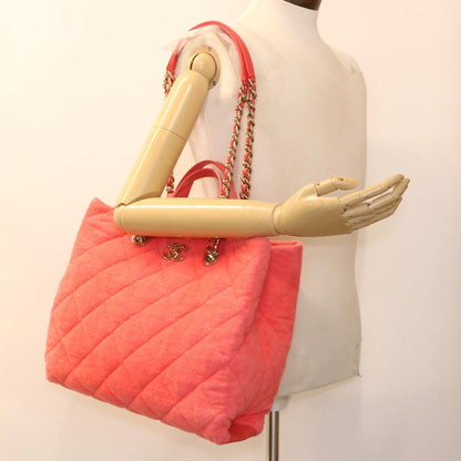 CHANEL Chain Hand Bag Pile 2way Pink CC ar9158SA