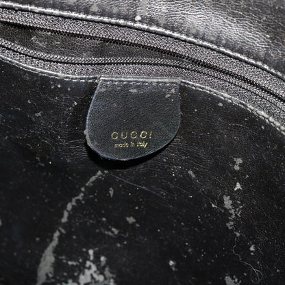 GUCCI Bamboo Hand Bag Leather 2way Black 001.0166.1577  ar9614