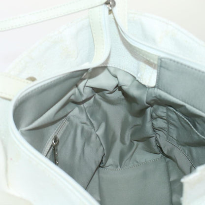CHANEL Shoulder Bag Coated Canvas White CC ar9716
