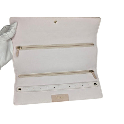 Chanel 2.55 Beige Lambskin Jewelry Case Clutch