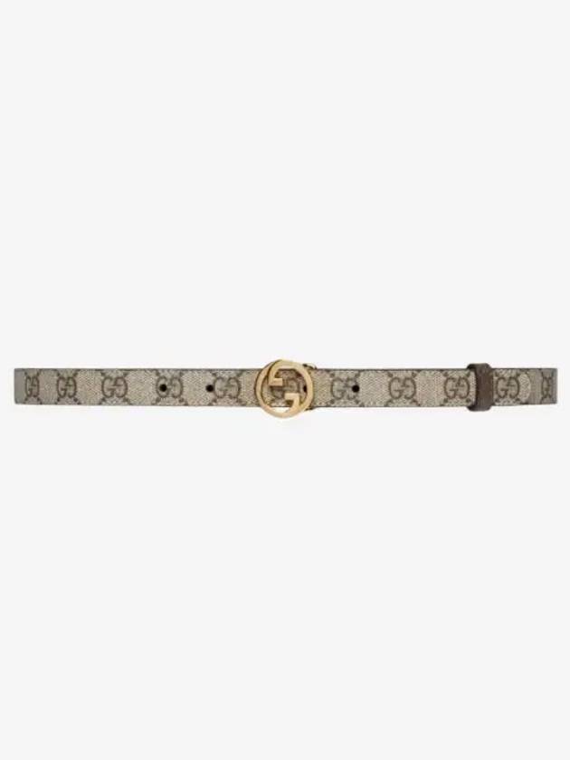 Gucci Blondie Thin Leather Belt Beige