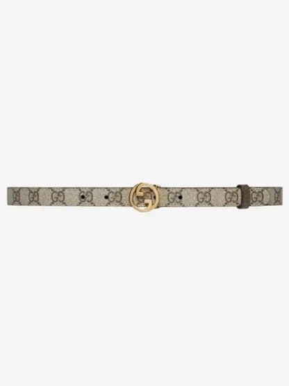 Gucci Blondie Thin Leather Belt Beige