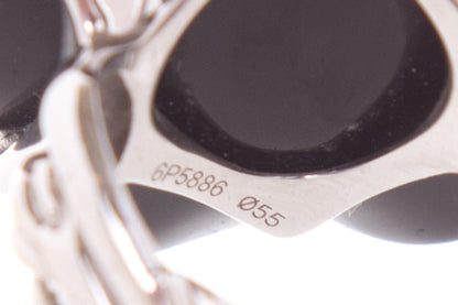 Chanel 18k White Gold & Black Onyx Camelia Ring