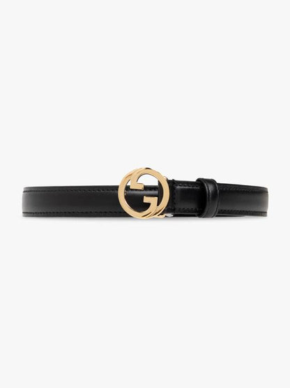 Gucci Blondie Thin Leather Belt Black