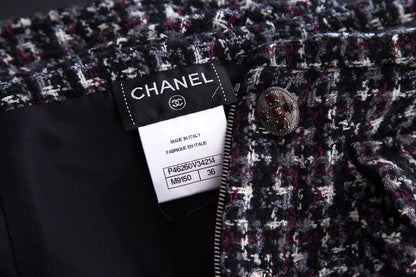 Chanel Purple Tweed Mini Skirt  SZ 36