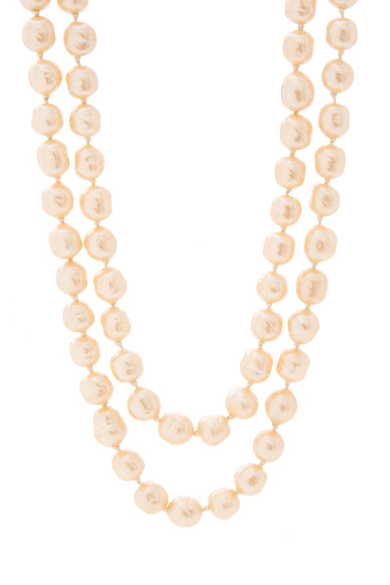 Chanel Vintage 1980s Long Pearl Necklace