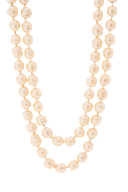 Chanel Vintage 1980s Long Pearl Necklace